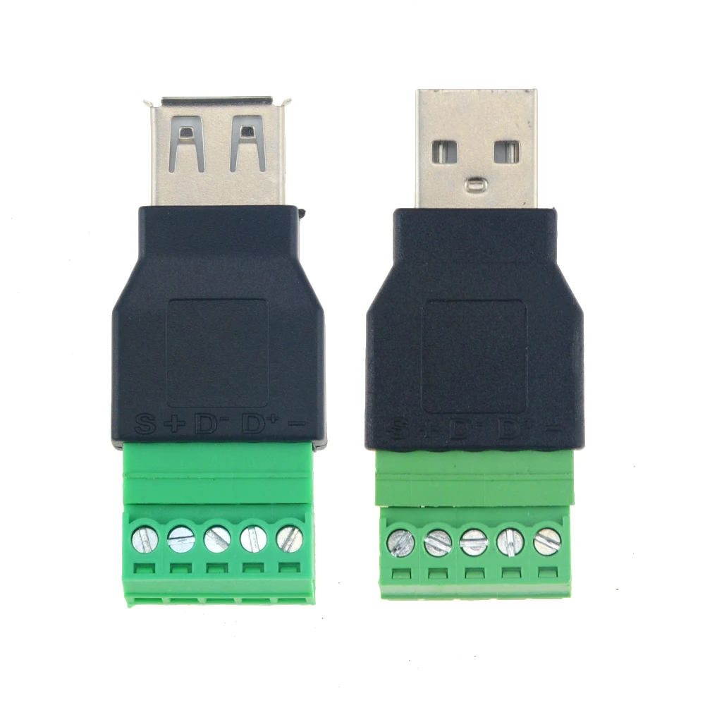 1 шт. USB разъем мама на винт Мама папа 5 контактный винтовой терминал для