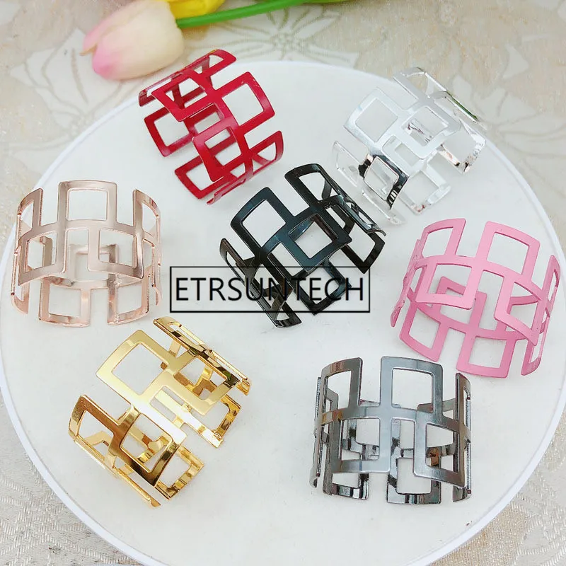 

100pcs Serviette Rings Napkin Holder West Dinner Towel Napkin Ring Party Decoration Table Decoration