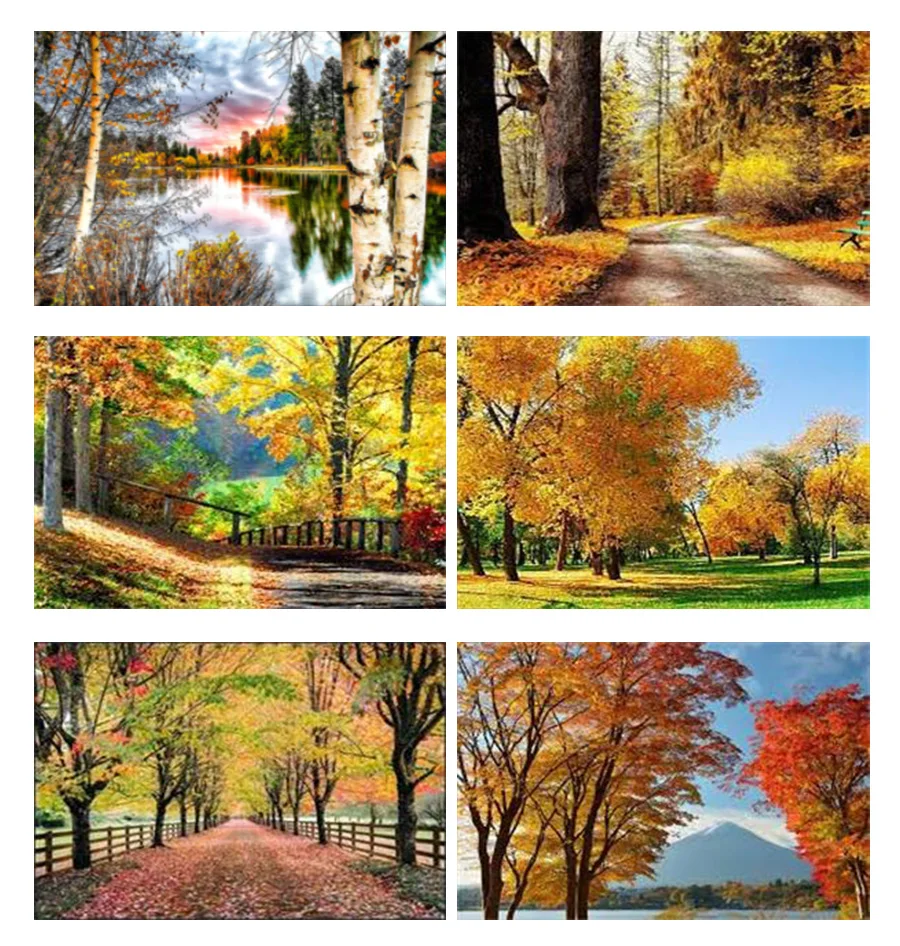 

5D Diamond Embroidery Trees Scenery 5D Diamond Painting Landscape Cross Stitch Needlework Home Decor Round Drill Children Jq234