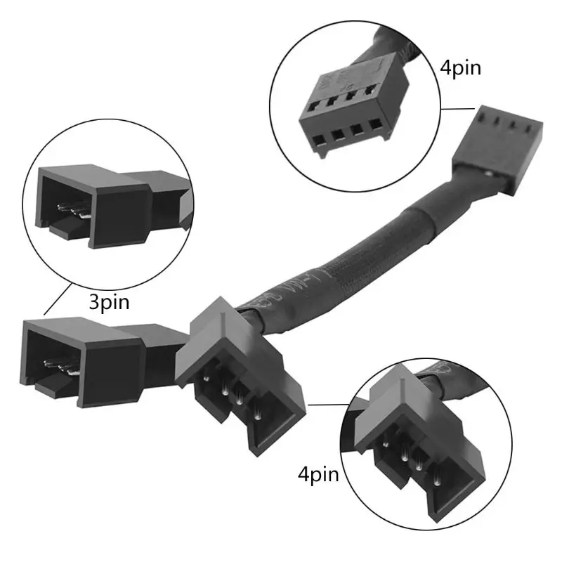 CB-Y4P 4Pin PWM Y сплиттер кабель вентилятора 1x4pin для 2x4pin расширительный адаптера |