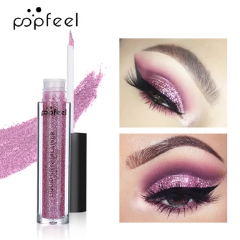

POPFEEL Glitter Eye Shadow Pigment 12 Color Waterproof Shimmer Eyeshadow Powder Metals Glitter and Glow Liquid Eyeshadow 23g
