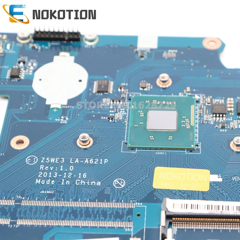 NOKOTION Z5WE3 LA-A621P материнская плата для ноутбука acer aspire E1-510 NBC3A11001 NB. C3A11.001 материнская плата SR1SF N2920 Процессор полный тест