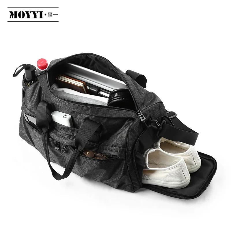 MOYYI дорожные сумки с уникальным слоем для обуви, сумка через плечо, сумка через плечо, модная парная Спортивная посылка, водонепроницаемая сумка - Цвет: Black shoes bag