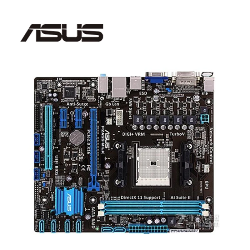 Материнская плата для ASUS F2A55-M LK разъем FM2 DDR3 AMD A55M A55 оригинальная настольная