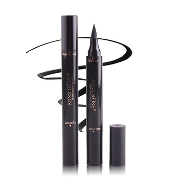 

MISS ROSE Black Eyeliner Stamp Marker Pencil Double-ended Quick Dry Waterproof Liquid Eye Liner Pen Maquiagem Profissional TSLM2