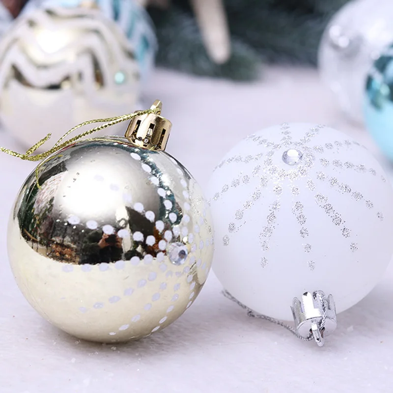24Pcs Christmas Tree Ball Decoration Ornaments 6cm Colorful Balls New Year Gifts Christmas Display Landscape Layout