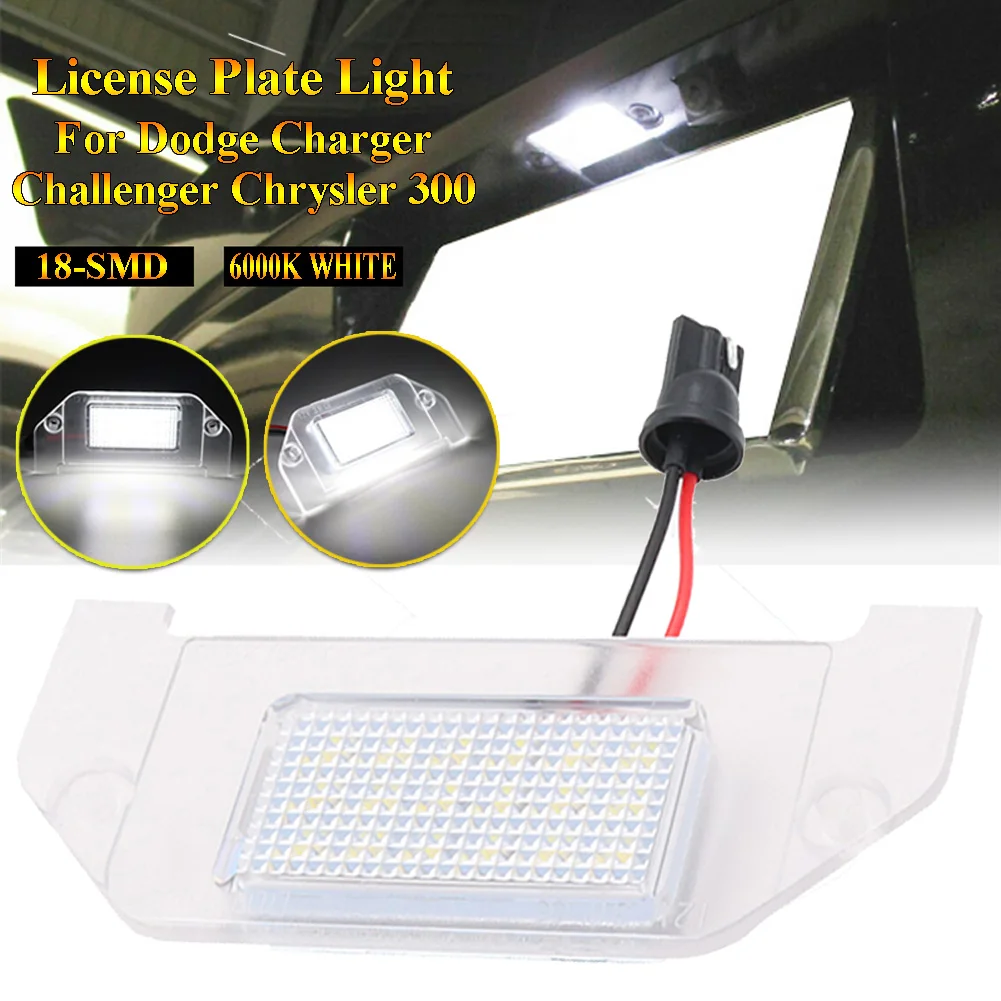 

1x 6000K White 18-SMD LED Number License Plate Light For Dodge Charger Challenger Chrysler 300