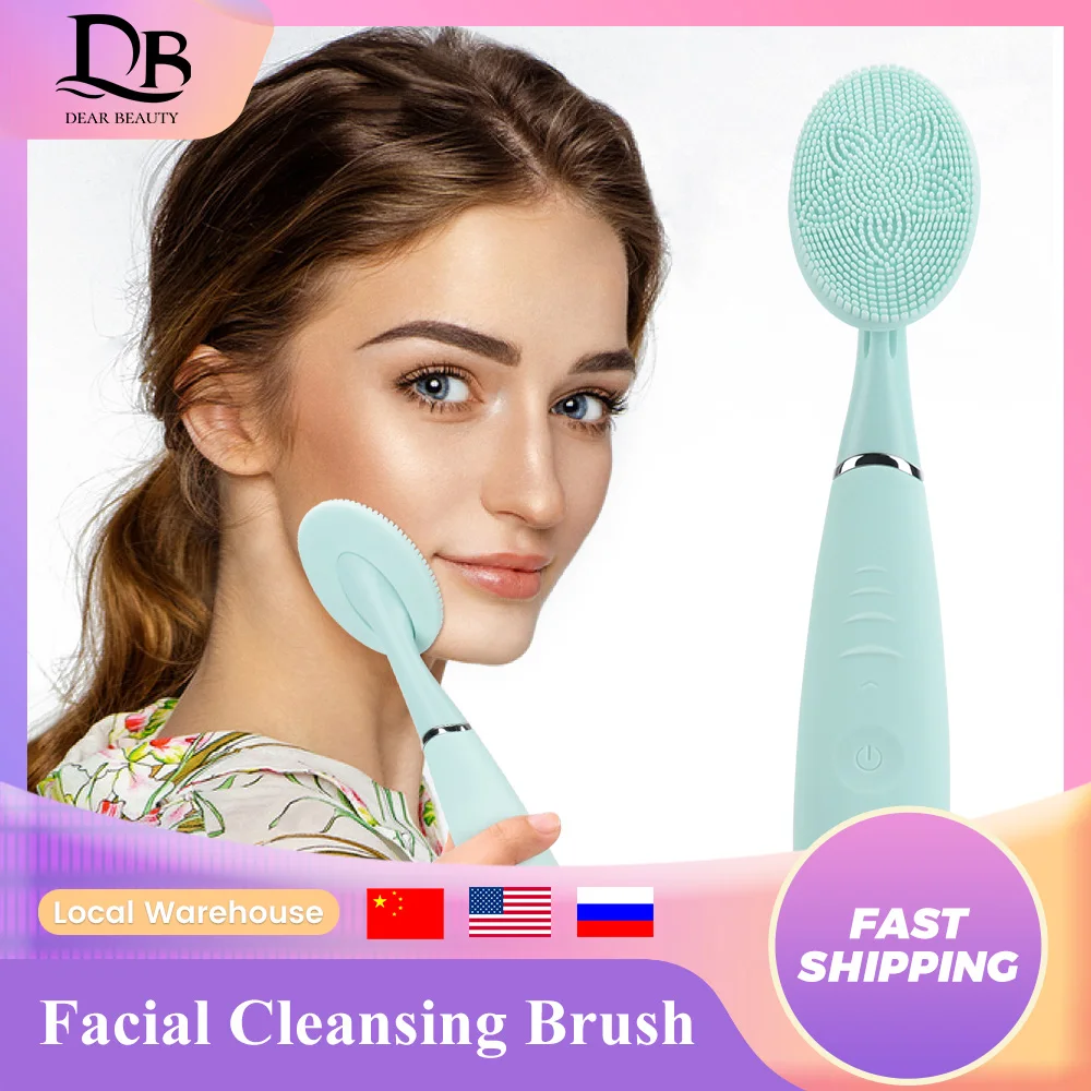 Brush Facial Face Cleansing Brush Electric Beauty Appliances Washing Brush Tools Face Washer Silicone Mass_voghion.com