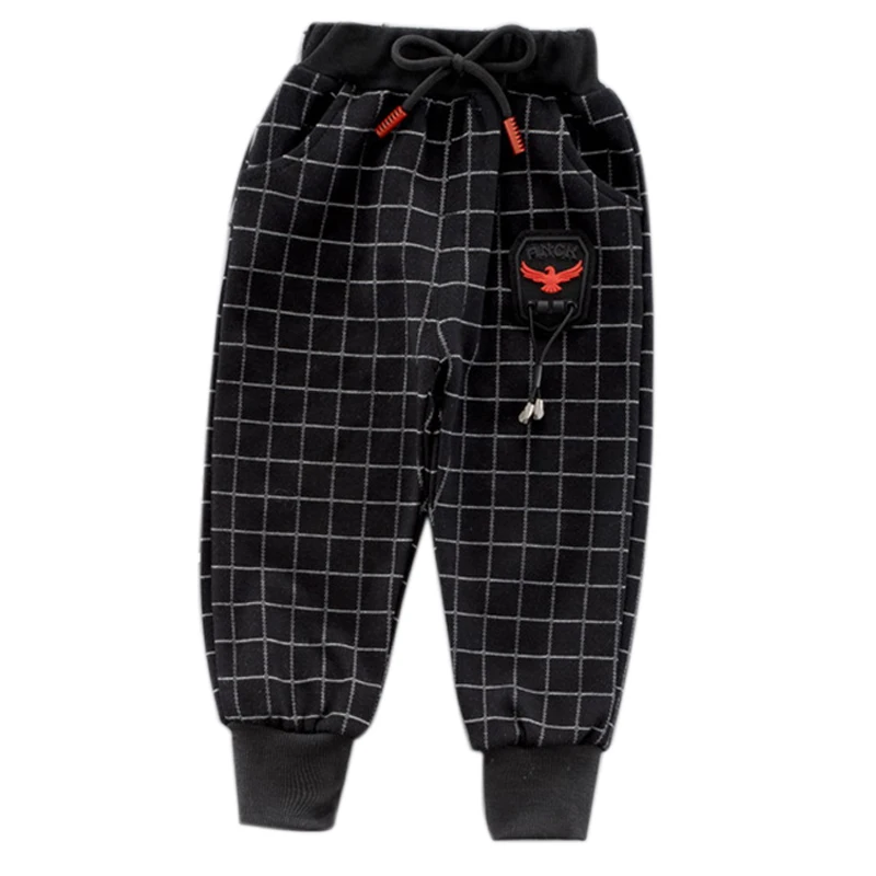 New Autumn Baby Boys Pants Soft Plaid Pant Casual Trousers Toddler Stretchy Bottoms