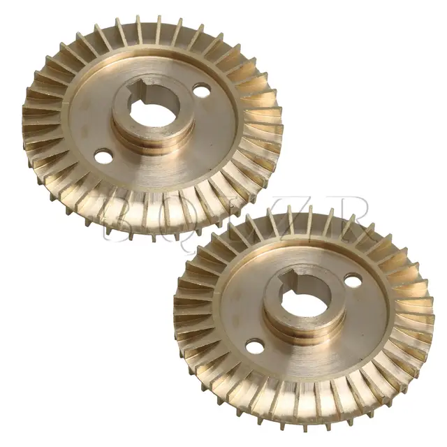 BQLZR 2 ชิ้น 6 ซม. OD 1.2 ซม. ID ทองเหลืองสองด้าน Keyway ใบพัดปั๊มอุปกรณ์เสริม 1