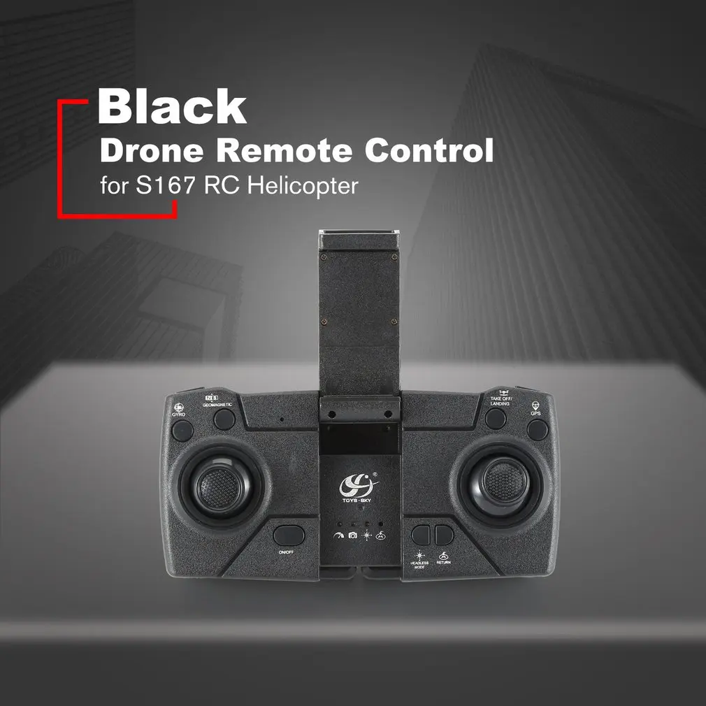 

Black Handheld RC Drone Remote Control High Quality Wireless Remote Controller for S167 Aircraft RC Helicopter Set