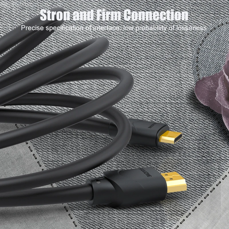 SAMZHE Micro HDMI к Мужской мужскому Удлинительный кабель для телефона Ipad подключение с