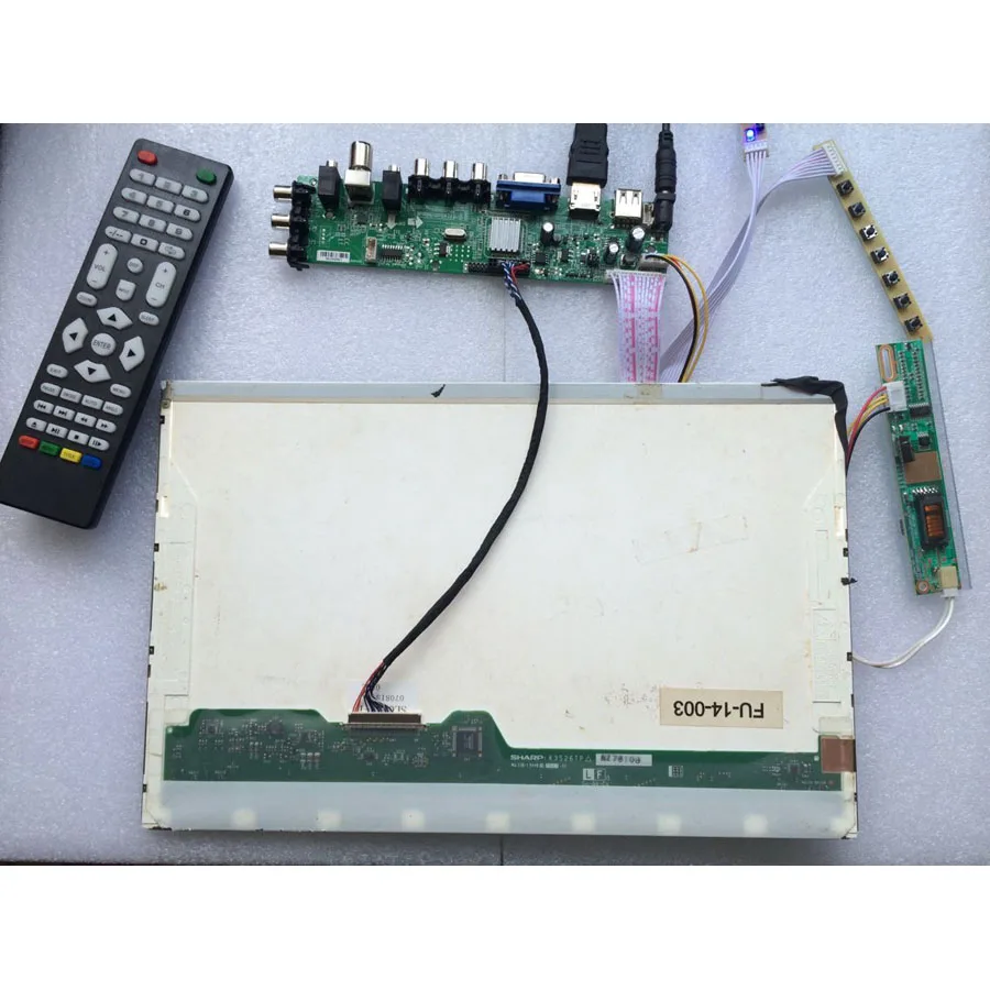  Kit for B154EW02 v.1 3363 DVB-T USB HDMI TV controller board 30pin DVB-C LCD 1 CCFL 15.4