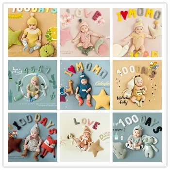 

Newborn 100 Days Photo Frame Costume Photo Background Prop Creative DIY Theme Photographic Clothing Studio Shooting Photo Prop
