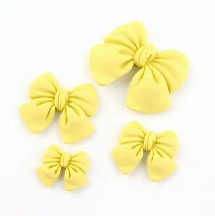 10pcs/lot Resin Kawaii Bow Flatback Cabochon Embellishments Scrapbooking DIY For Hair Bow Jewelry Accessories