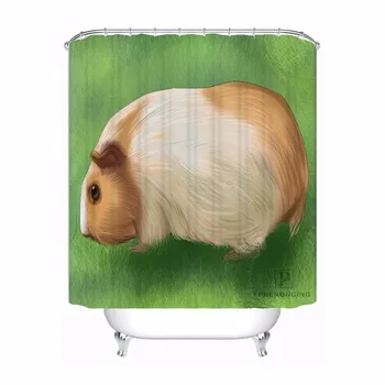 

Custom Animal Guinea Pig Shower Bath Curtain Mildewproof Waterproof Polyester Various Sizes#0421-21-39