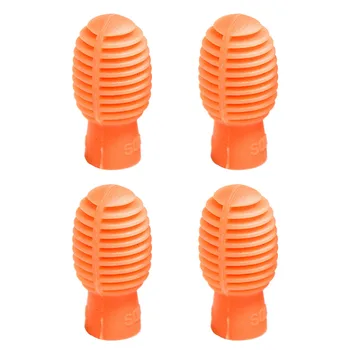 

4pcs/set Soft Silicone Cover Drum Stick Head Practice Tool Sleeve Protective Percussion Instruments Quick Rebound Full Coverage