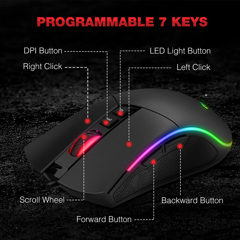 luz azul vermelho interruptor com fio teclado