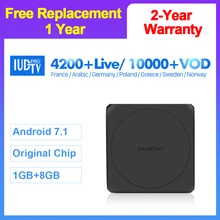 IPTV Sweden Spain France Leadcool Android 7.1 TV Box IUDTV Pro IPTV Italy Spain Turkey Portugal Arabic France IP TV Subscription