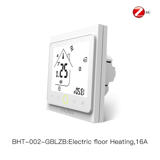 ZigBee Smart Thermostat Temperature Controller Hub Required Water/Electric floor Heating Water/Gas Boiler with Alexa Google Home BHT-002-GBLZBW