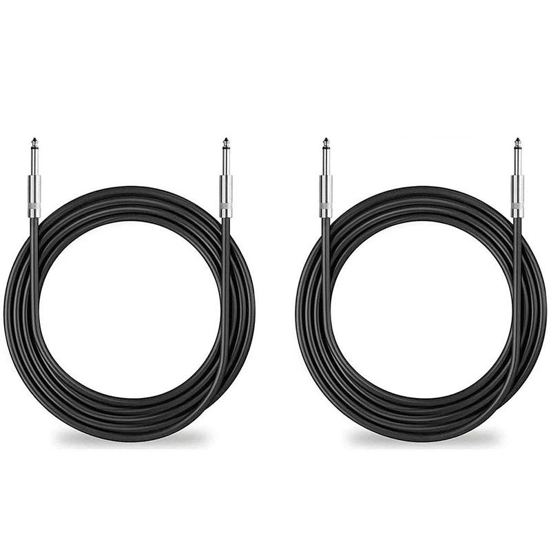 Горячая HG 2Pack 50 ФТ 1/4 дюймов до Динамик кабели 12 AWG коммутационных шнуров 6 35 мм DJ/PA
