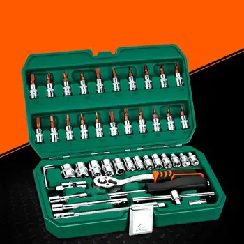 

Car Repair Tool Set Combination Ratchet Hardware Box Socket Wrench Set Portable Household Tools Accessory