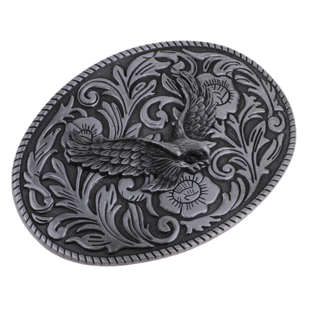 Men Vintage Zinc Alloy Hawk American Western Cowboy Cowgirl Soaring Eagle Belt Buckle