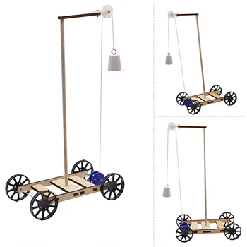 

1pc Hot Puzzles DIY Technology Gravity Wood Car Physical Invention Develop Intelligence Xmas Birthday Learning Educational Toys