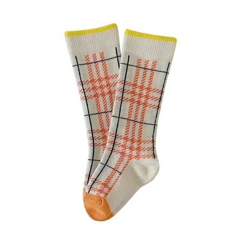 

Baby Socks Baby Girl Cute Socks Plaid Print Cotton Long Kids /Socks