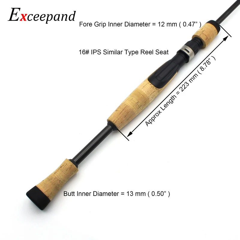 Exceepand композитная пробковая спиннинговая ручка для рыболовной удочки, разрезные ручки, запасные части для строительства или ремонта удочки