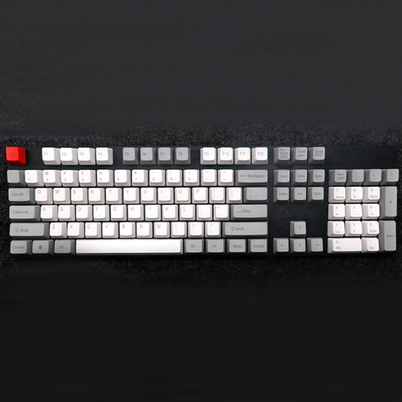 104 Keycap группа выгравирована белая PBT двухцветная Кепка для впрыска подходит