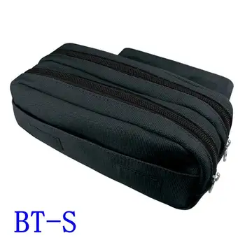 

BT-Students PU printed canvas zipper pencil bag multi-function two layers of stationery pen boxes student supplies