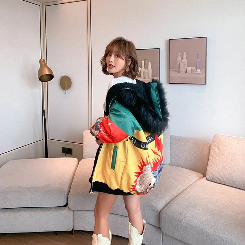 2020 зимние пальто из овечьей шерсти с капюшоном модные женские бархатные парки