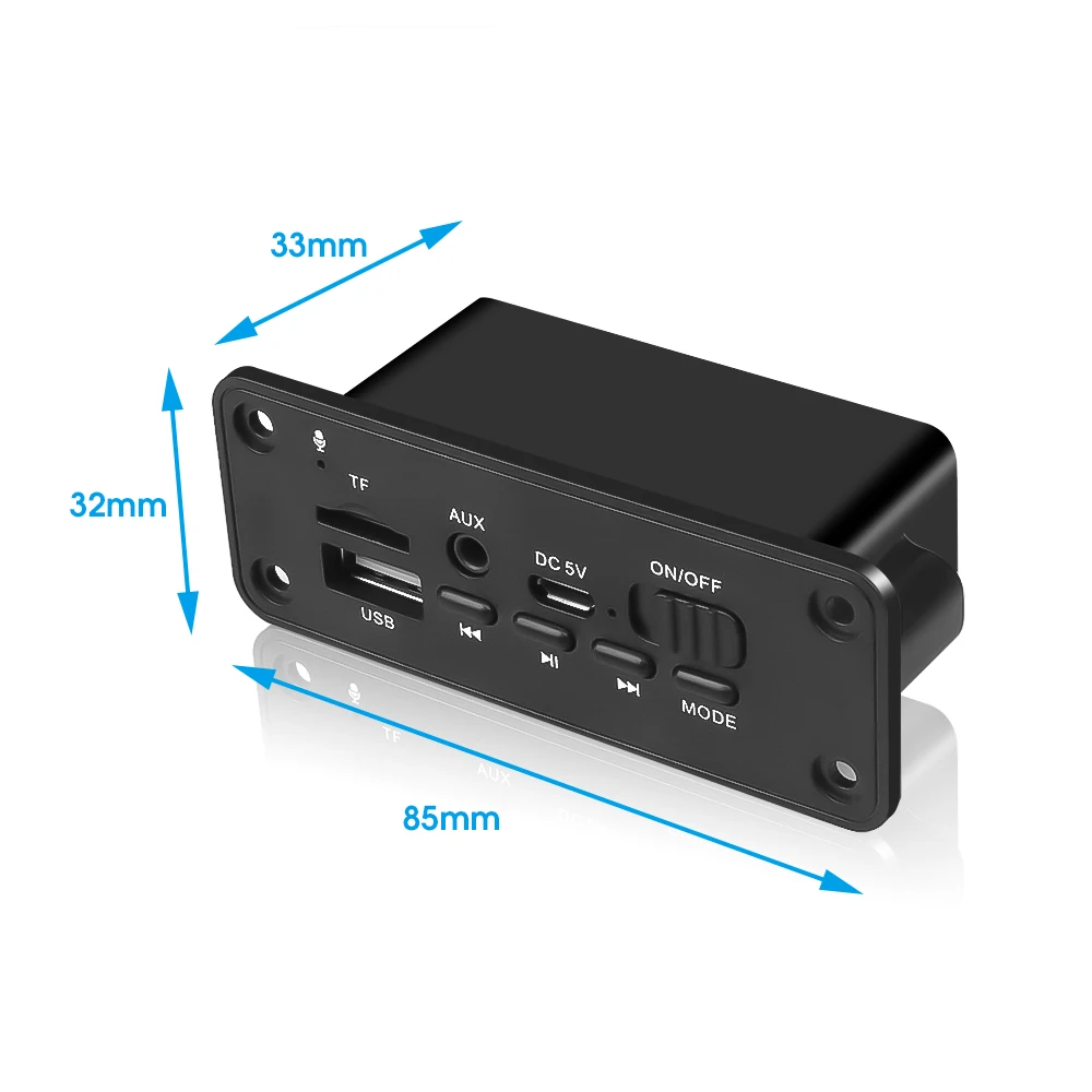 С микрофоном 2* 3W усилитель Bluetooth MP3 модуль-плеер FM радио Handsfree Car Kit USB AUX 3,5 мм линейный вход Регистраторы 5 V-12 V