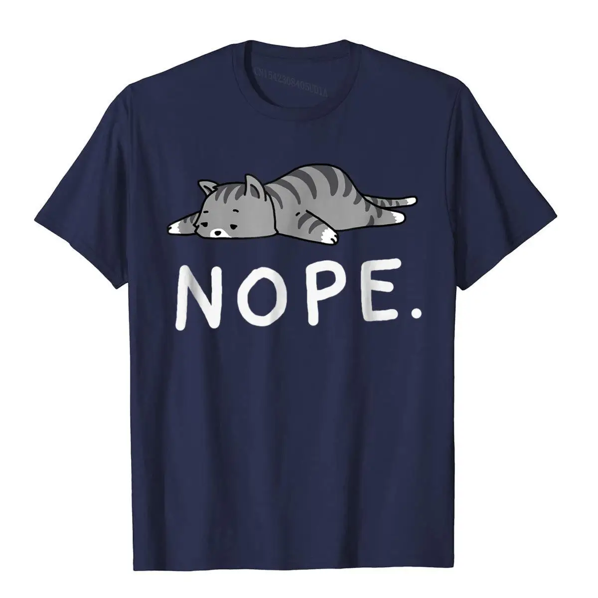 Shirt.Woot Nope Cat T-Shirt__97A2421navy