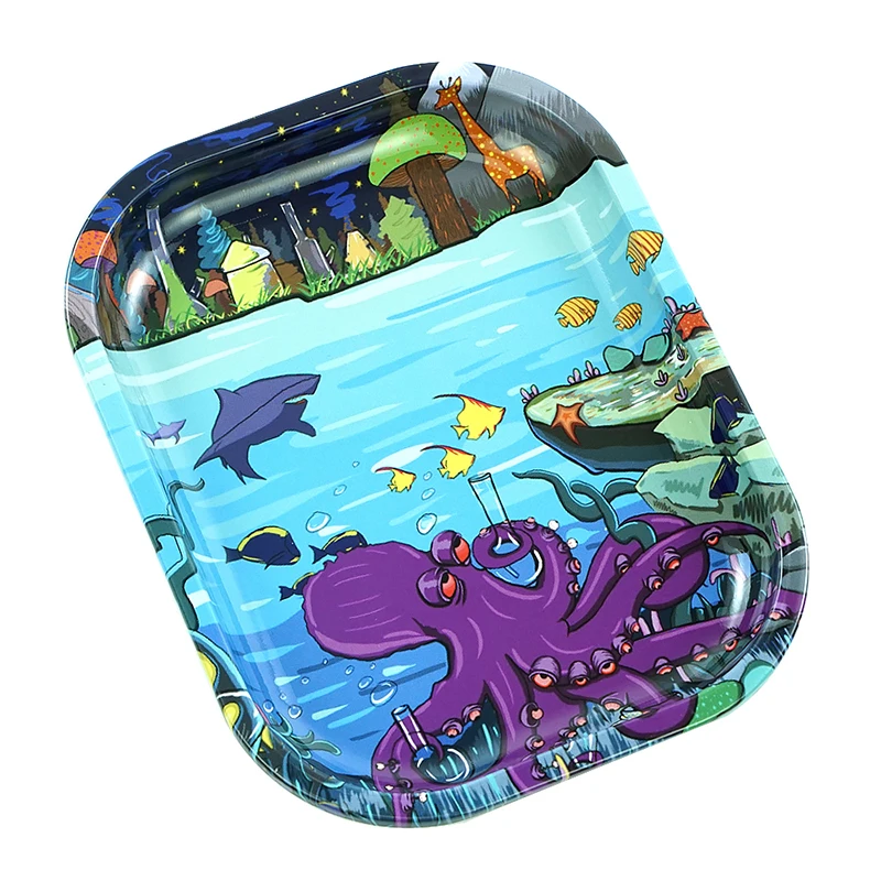 

180mm*141mm Rolling Metal Tray Cigarette Rolling Plate for Girls Smoking Accessories Tool