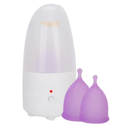 Medical Silicone Women Menstrual Cup Feminine Hygiene Cup Cleaning Machine Set With Cleaning Tool Menstruation Supplies Reusable
