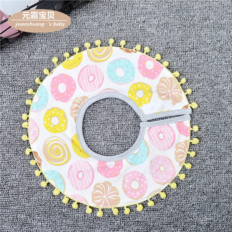 

New 360 Circle Rotating Bibs Pure Cotton Infants Floral-Print Cartoon Children False Collar Cotton Soft