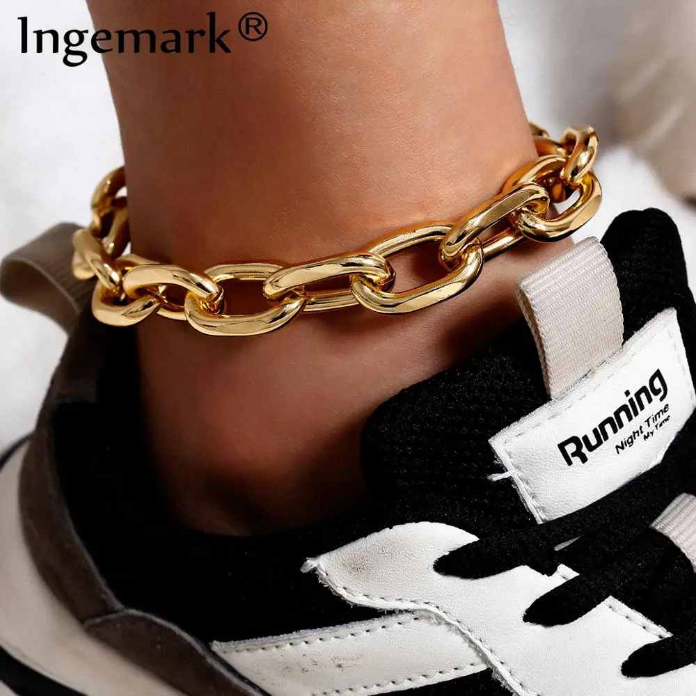 Vintage Cuba Link Chain Anklets for Women Men Shoe Ankle Summer Beach Punk Boho Barefoot Sandals on the leg Female Foot Jewelry Vintage Cuba Link Chain Anklets for Women Men Shoe Ankle Summer Beach Punk Boho Barefoot Sandals on the leg Female Foot Jewelry