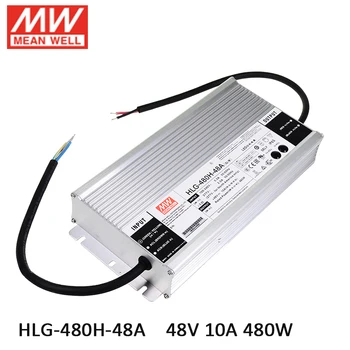 

MEAN WELL LED Power Supply HLG-480H-48A 48V Adjustable LED driver 110V/220V AC to 48V DC 10A 480W waterproof IP65 Transformer