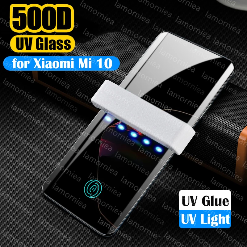 

Lamorniea for xiaomi mi 10 uv liquid glue glass film for mi 10 cc9 note 10 pro huawei p30 pro UV Full glue Tempered Glass films