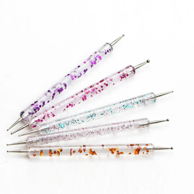 5Pcs Set UV Gel Complete Free Shipping Painting Nail Acrylic Rhi Pen Art trust Handle Dotting