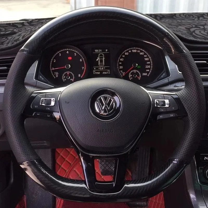 

Hand-sewn Leather Car Steering Wheel Cover Set for Volkswagen Bora Tayron Passat Lamando Magotan Tiguan Golf Lavida Sagitar