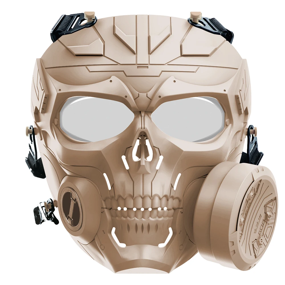 Airsoft Paintball Masks Biochemical Machinery Single Fan PC Lens Protective Mask Tactical BB Gun Shooting Hunting Accessories