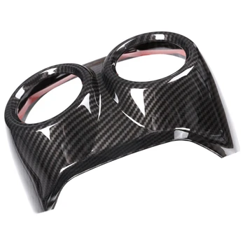 

for Alfa Romeo Stelvio 2017 2018 Carbon Fiber Style ABS Rear Row Air Conditioning Vent Cover Frame Trim