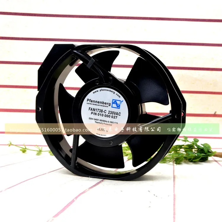Ventilador de 17238 Ventilador de Refrigeração Pfannenberg 17cm Fan1738-c 230v 0.160.17 um Ventiladores e resfriadores - Imagem 2