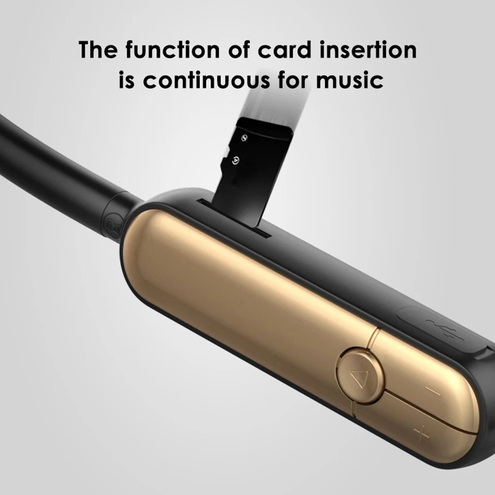 LEORY N33 bluetooth Headphone Dual Dynamic Drivers Stereo Bass Earphone Support TF Card Neckband Sports Headset with Mic