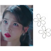 Серьги "Отель Drunner", ТВ-шоу, те же цветы, корейская мода, простые для женщин, brincos, модные ювелирные изделия, женские серьги