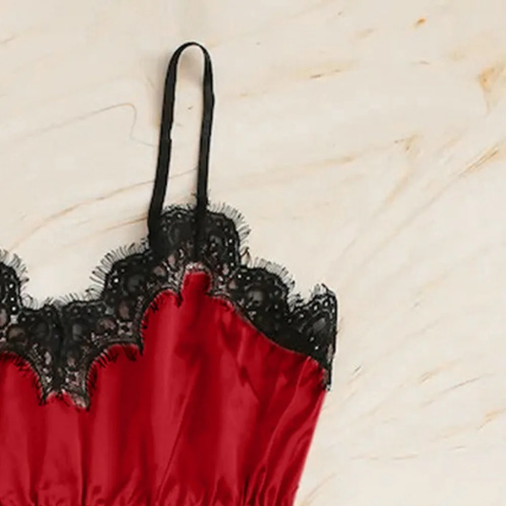 Сексуальные пижамы Для женщин шелковые кружева сетки нижнее белье Babydoll ночная Пижама летняя пикантная женская одежда 잠옷 수면잠옷