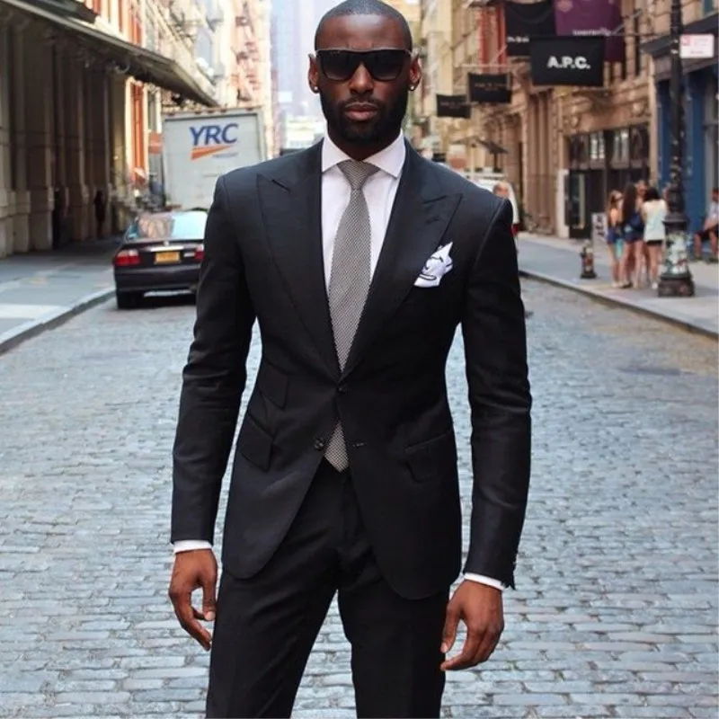 

Business men's suit officially customized high quality 2018 elegant jacket pants men's wedding suit (Jacket+Trousers)